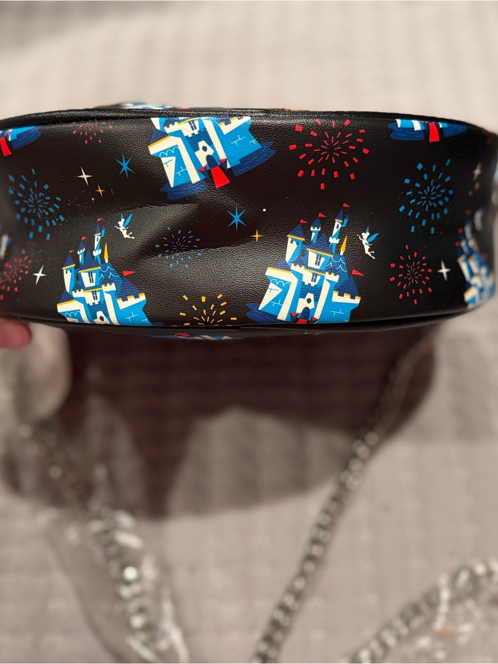 Loungefly Black Castle & Fireworks crossbody - Picture 9 of 11